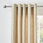 Halo Natural Velvet Thermal Eyelet Curtains Natural