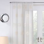 Nova Cream Slot Top Single Voile Curtain Cream