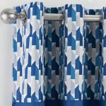 Vortex Blue Curtains Blue
