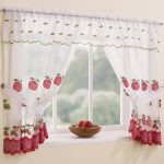 Winchester Red Slot Top Curtain Window Set Red