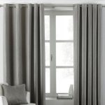 Atlantic Grey Eyelet Curtains Grey
