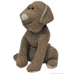 Herringbone Dog Door Stop Brown