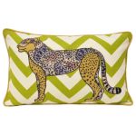 Kruger Cheetah Cushion Yellow