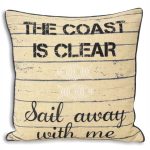 Seascape Sail Away With Me Cushion Natural