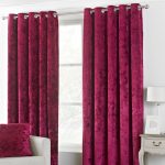 Verona Wine Velvet Eyelet Curtains Wine (Red)