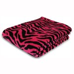 Zebra 140x190cm Throw Magenta (Pink)