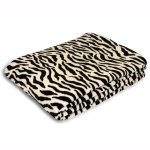 Zebra 140x190cm Throw Black and White