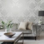 Zahra Silver and Grey Wallpaper Silver