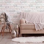 Glitter Brick Blush Wallpaper Blush
