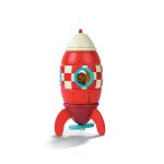 Small Magnetic Rocket Wooden Toy MultiColoured