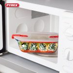Pyrex Rectangular Oven Dish with Lid Clear