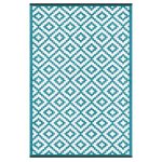 Nirvana Teal Indoor Outdoor Rug Blue