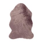 Faux Fur Sheepskin Rug Mauve