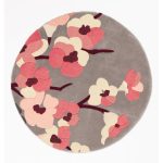 Infinite Blossom Circle Rug Pink