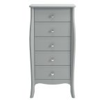 Baroque Grey 5 Drawer Chest Grey