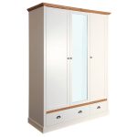 Sandringham White 4 Drawer Triple Wardrobe White