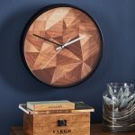Jones Geo Studio Clock Dark Wood