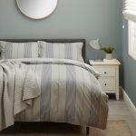 Jaye Stripe Grey 180 Thread Count Duvet Cover and Pillowcase Set Grey