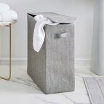 Slim Grey Sparkle Laundry Bin Grey
