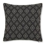 Diamond Black Geometric Cushion Black