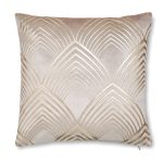 Cream Geometric Foil Cushion Cream