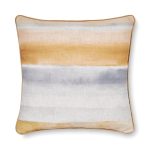 Ochre Watercolour Stripe Cushion Ochre