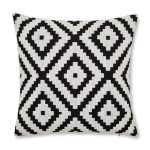Geo Jewel Black And White Cushion Cover Black and White