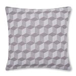 Geometric Cube Grey Cushion Cover Grey