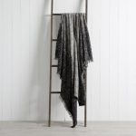 Foil Faux Mohair Throw Grey