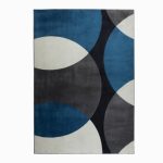 Abstract Blue Circles Rug Abstract Circles Blue