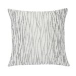 Linear Stripe Silver Cushion Cover Silver
