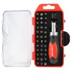 Dekton 37 Piece Ratchet Screwdriver Set Red