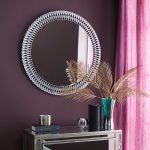 Glam Gem Edge Circular Mirror Clear
