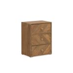 3 Drawer Chevron Accessory Storage Tower Natural
