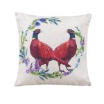 Highland Pheasants Cushion Natural