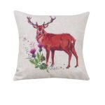 Highland Stag Cushion Natural