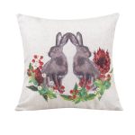 Highland Hares Cushion Natural