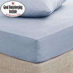 Non Iron Plain Dye 32cm Cornflower Fitted Sheet Blue