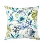 Tropical Floral Blue Cushion Cover Blue