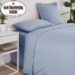 Non Iron Plain Dye Cornflower Flat Sheet Blue