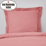 Non Iron Plain Dye Coral Continental Square Pillowcase Orange