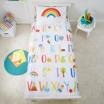 Rainbow Cot Bed Duvet Cover and Pillowcase Set MultiColoured