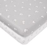 Tiny But Mighty Jersey Pack of 2 Cot Bed Fitted Sheets Grey