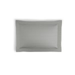 Fogarty Embossed Stripe Slate Grey Oxford Pillowcase Grey