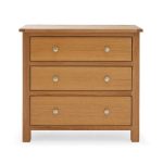 Bromley Oak 3 Drawer Chest Light Oak (Brown)