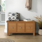 Bromley Oak Storage Bench Oak