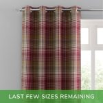 Logan Check Multicoloured Eyelet Curtains MultiColoured