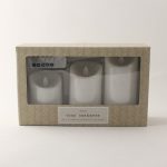 Hygge Cosy Cashmere Set of 3 LED White Candles White