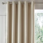 Lucy Cane Cream Jacquard Eyelet Curtains Cream