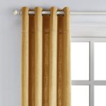 Salvage Stitch Ochre Eyelet Single Curtain Panel Ochre